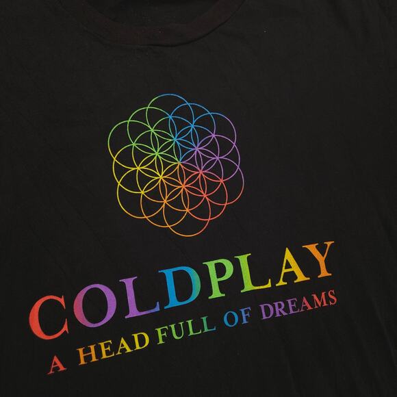 Coldplay A Dead Full of Dreams Band Graphic Shirt Adult Mens Size Large L Black - Picture 4 of 5
